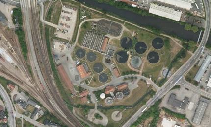Vejle Renseanlæg Vejle renseanlæg fra oven