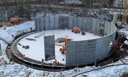 Byggeri af lagertank