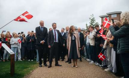 Kongeparret i Klimaparken i Vejle